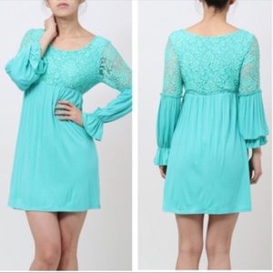 Aqua colored dress